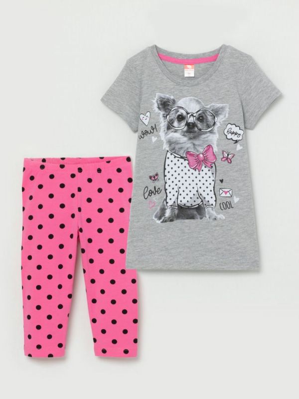 Set for girl (sweatshirt+bridges) CWKG90068