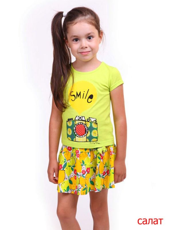 Suit for girl (jumper+skirt) R608735